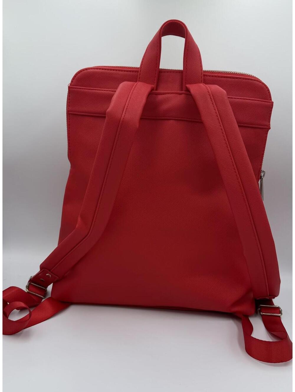 Disney Mickey Mouse Red Mini Backpack Faux Leather Zip Bag - Picture 2 of 3